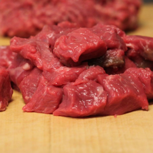 Bio Gulasch vom Rind - geschnitten